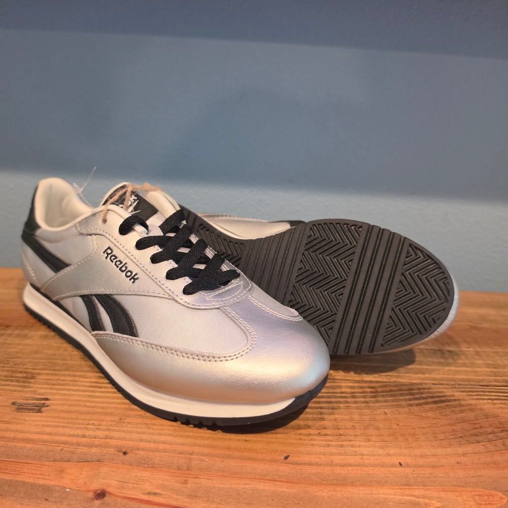 Reebok Womens Royal Classic Jogger 2 Sneakers Metallic Silver Black 7.5
